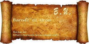 Barnódi Uros névjegykártya